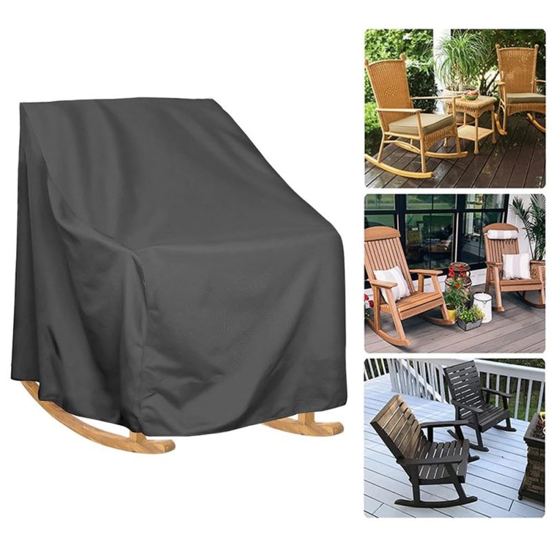 Patio Chair Cover 70 X 83 X 99 Cm Waterproof Year-Round Protection - Wind-Resistant Secure Fit Outdoor Furniture Cover for Standard Rocking Chairs Patio Garden Use - Image 1