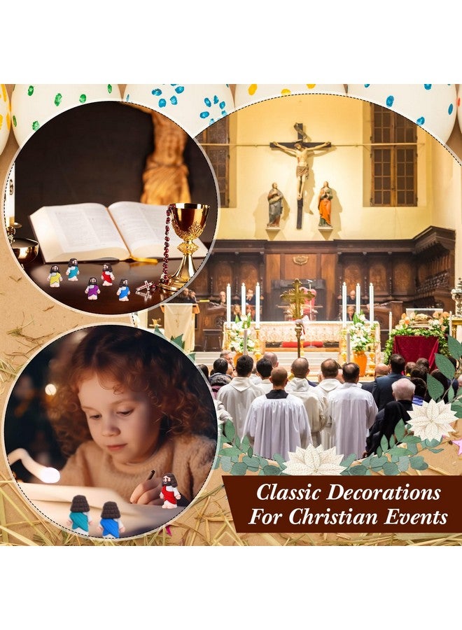 Bememo Bememo 50 Pcs Mini Jesus Figures Original Design Jesus Toys Little Figures to Hide and Seek Sunday School Religious Easter Party Favors Gift(Multicolor) - Image 3