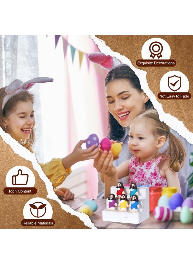 Bememo Bememo 50 Pcs Mini Jesus Figures Original Design Jesus Toys Little Figures to Hide and Seek Sunday School Religious Easter Party Favors Gift(Multicolor) - Image 4