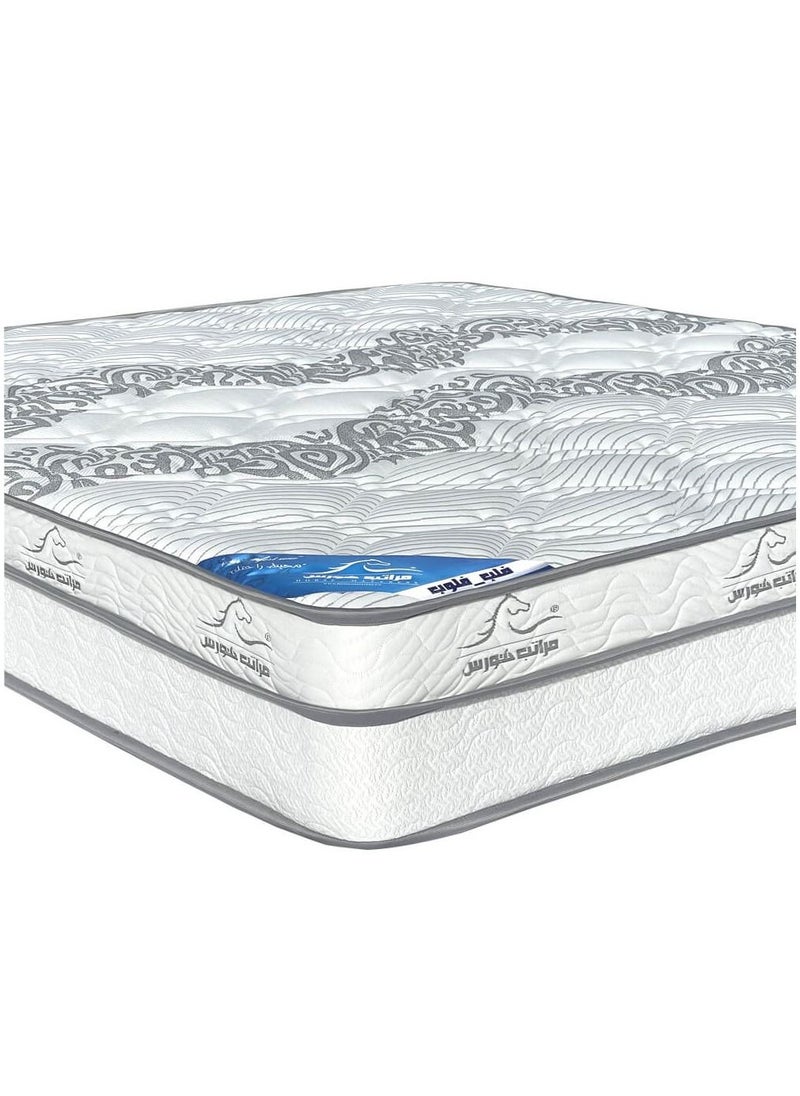 HORSE MATTRESS - Experience Hotel-Inspired Comfort With Super King Size Bed Mattress By Horse Mattresses - Luxurious Design With High-Density Inner Foam Layers And Coiled Bonnell Springs, 200 x200 With Thickness 26 cm - Image 1