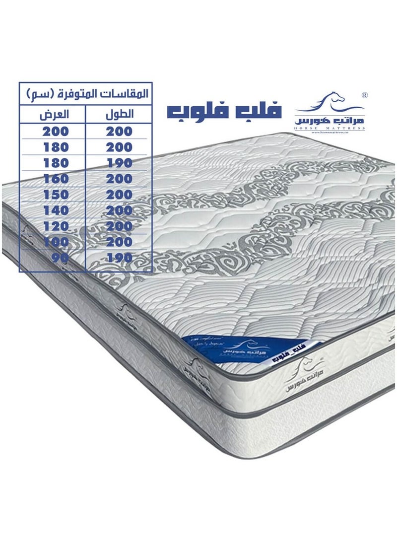 HORSE MATTRESS - Experience Hotel-Inspired Comfort With Super King Size Bed Mattress By Horse Mattresses - Luxurious Design With High-Density Inner Foam Layers And Coiled Bonnell Springs, 200 x200 With Thickness 26 cm - Image 1