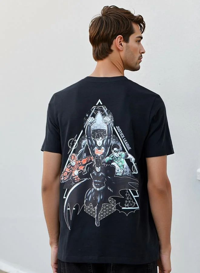 Splash FAV Justice League Print Crew Neck T-shirt