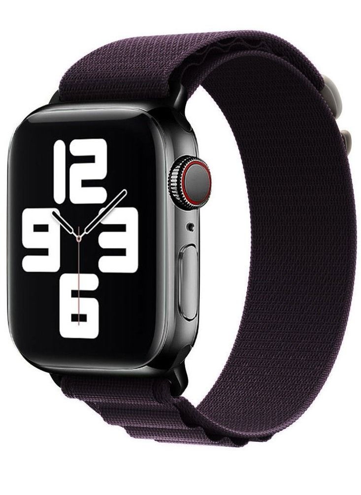 CATANES - Apple Watch Band Alpine Loop Band 38mm 40mm 41mm Women Men Adjustable with Metal G-Hook Strap for iWatch Series 7/SE/6/5/4/3/2/1 Dark Purple - Image 1