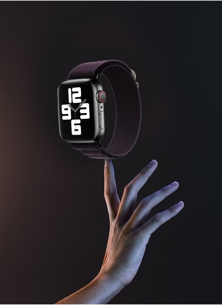 CATANES - Apple Watch Band Alpine Loop Band 38mm 40mm 41mm Women Men Adjustable with Metal G-Hook Strap for iWatch Series 7/SE/6/5/4/3/2/1 Dark Purple - Image 1