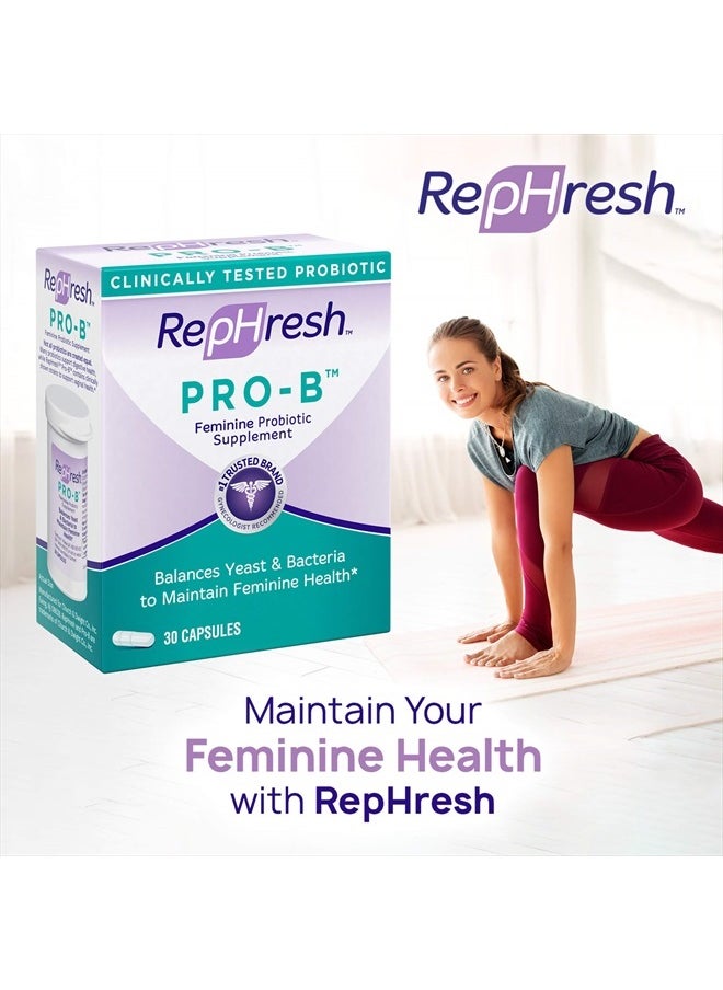 Rephresh - Pro-B Probiotic Supplement for Women, 30 Oral Capsules - Image 1