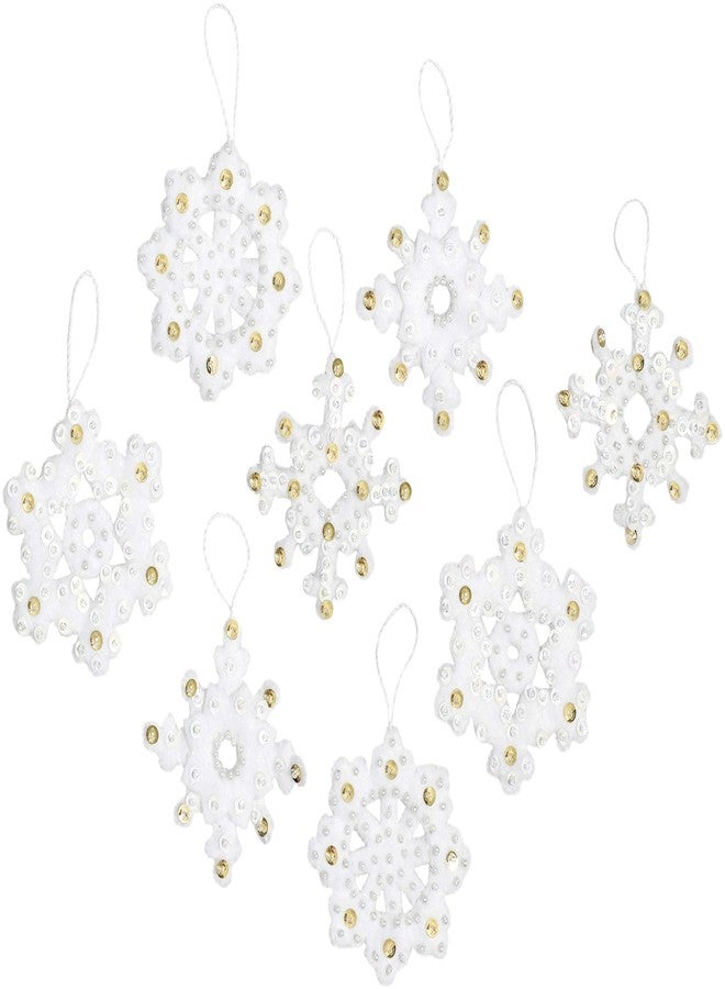 Bucilla Elegant Christmas Snowflakes Felt Applique Ornament Kit, 16 Piece - Image 2