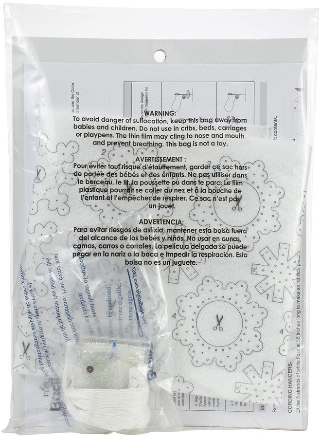 Bucilla Elegant Christmas Snowflakes Felt Applique Ornament Kit, 16 Piece - Image 3