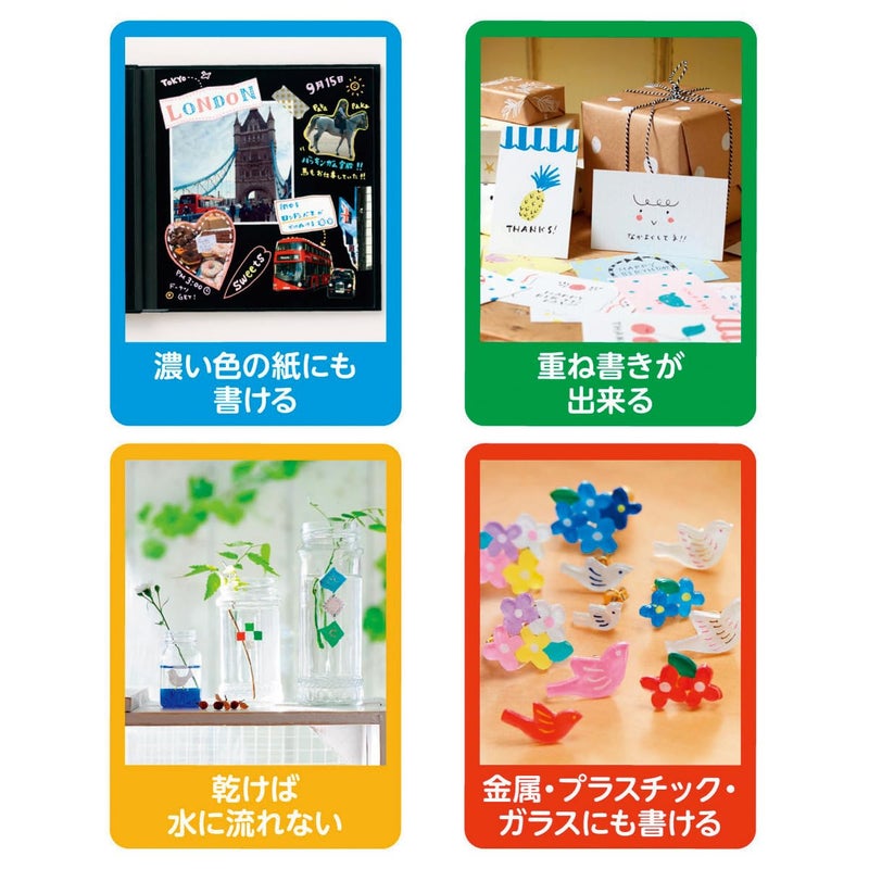 Posca Acrylic Paint Marker Set, 8 Colors with Medium Size Tips, PC5M8C, Multicolor - Image 5