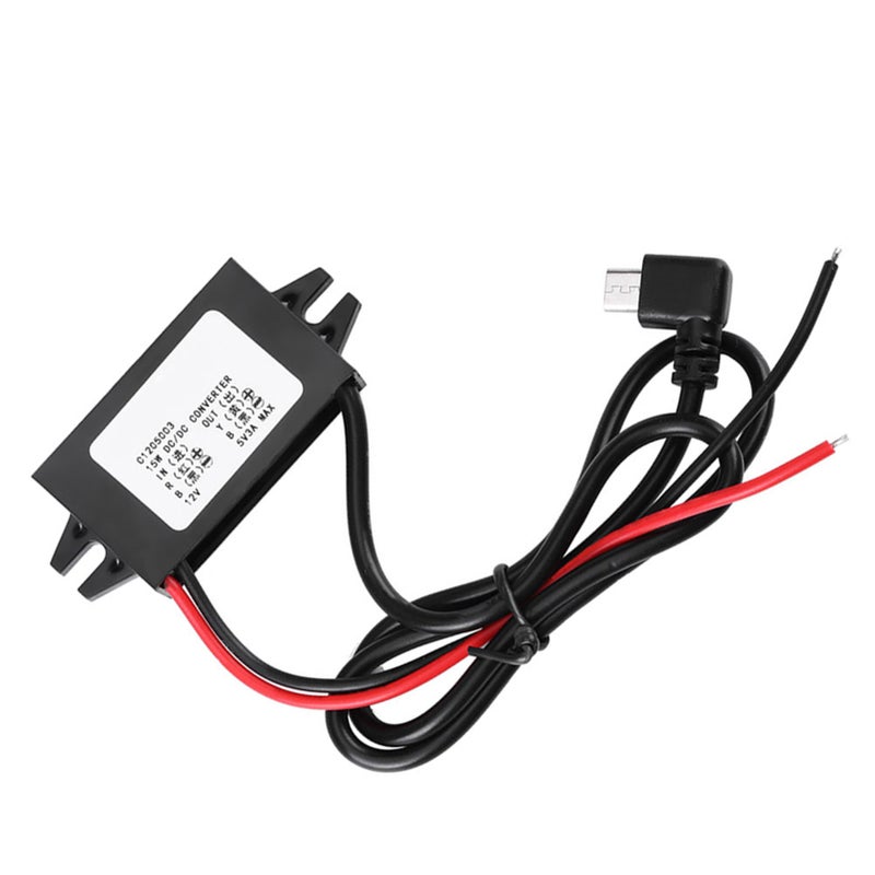 DC-DC 12V to 5V 3A Micro USB Converter Voltage Step Down Regulator for Car Smartphone - Image 4