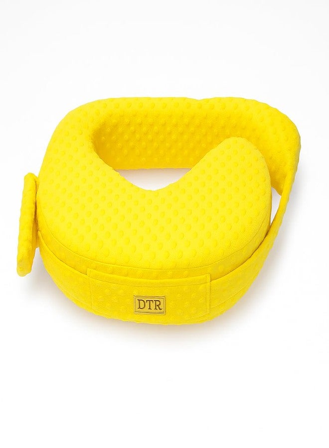 DTR Creation Nursing Pillow for Mom & Baby Feeding Support - Soft Plush Yellow Cushion with Adjustable Strap & Removable Washable Cover | Multi-Use Breastfeeding, Pregnancy & Baby Support Pillow - Image 5