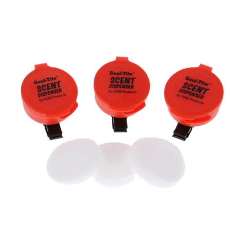 HME Seal-Tite Scent Dispenser (Pack of 3) | Durable Compact Easy-to-Use Airtight Resealable Containers with Clips, Replaceable Felts & Reflective Strips - Image 2