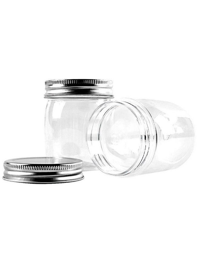 Novelinks 8 Ounce Clear Plastic Jars Containers With Screw On Lids Refillable Round Empty Plastic Slime Storage Containers For Kitchen & Household Storage Bpa Free (16 Pack)  - Image 5