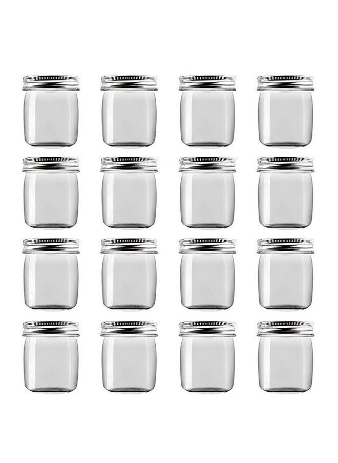 Novelinks 8 Ounce Clear Plastic Jars Containers With Screw On Lids Refillable Round Empty Plastic Slime Storage Containers For Kitchen & Household Storage Bpa Free (16 Pack)  - Image 2