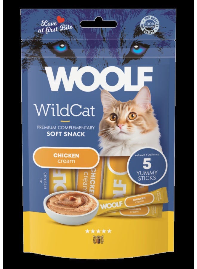 Woolf Wildcat Crem 5 Pcs - Chicken 70 g