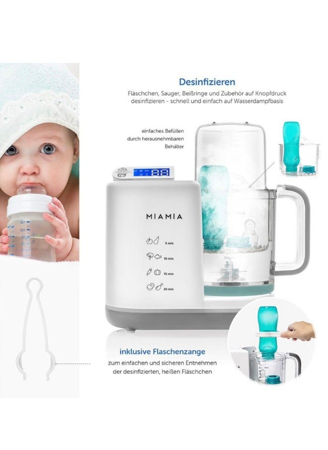 Mia - MiaMia 5 in 1 Baby Food Maker (Steam, Mix, Reheat, Keep Warm, Sterilize) - Image 1