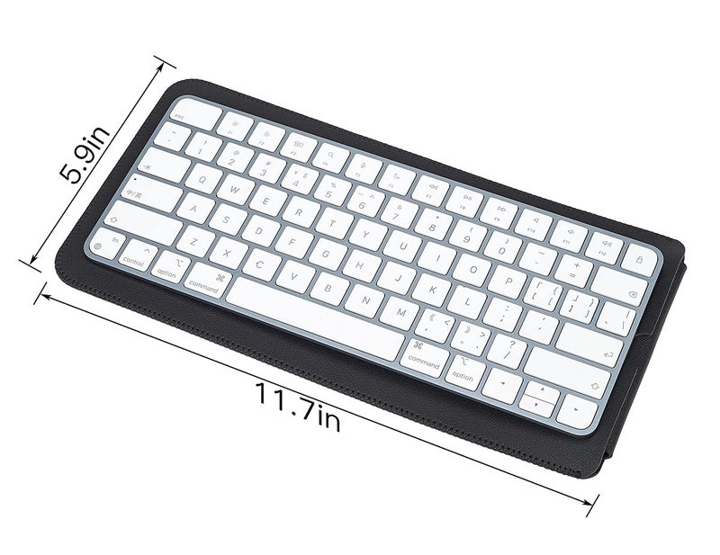 CASEDAO Magic Keyboard PU Leather Sleeve Case for 2024 2023 2021 Apple Magic Keyboard M4 M3 M1 chip A2449 A2450 / Magic Keyboard 2 MLA22LL/A A1644,Apple iMac 24 inch 2024 2023 Keyboard Bag Accessories-Black - Image 2