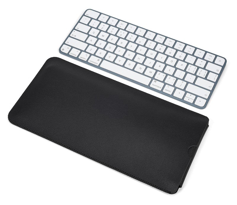 CASEDAO Magic Keyboard PU Leather Sleeve Case for 2024 2023 2021 Apple Magic Keyboard M4 M3 M1 chip A2449 A2450 / Magic Keyboard 2 MLA22LL/A A1644,Apple iMac 24 inch 2024 2023 Keyboard Bag Accessories-Black - Image 1