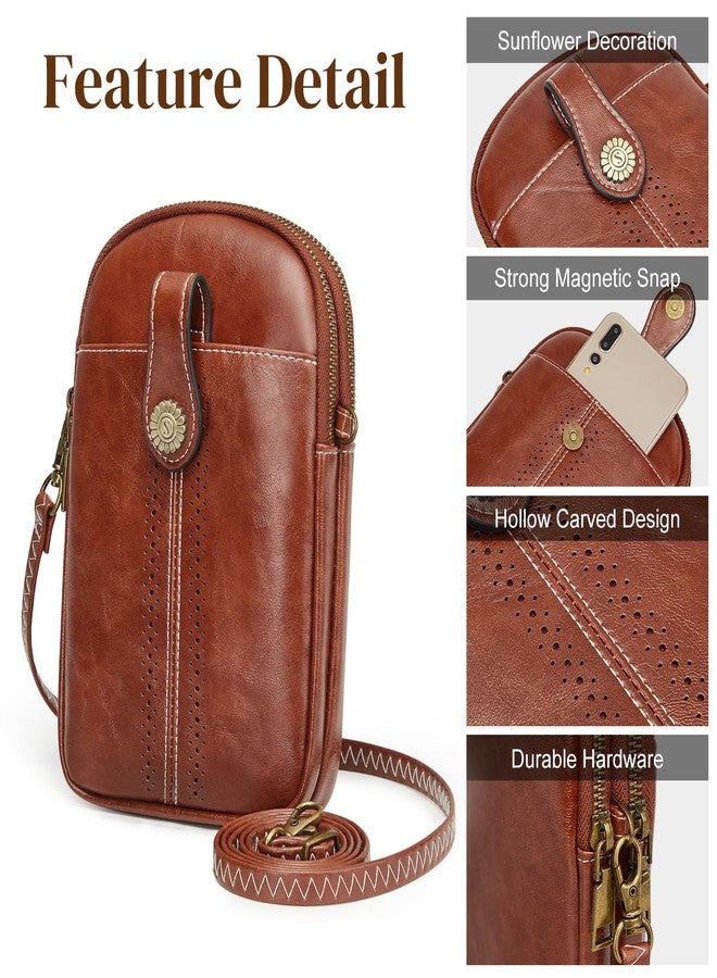 S-ZONE Leather Handbag for Women with Small Crossbody Bag - Image 5