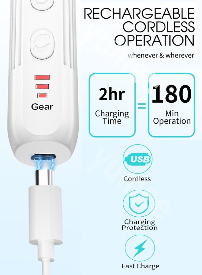 NoorTech Electric Nail Drill Kit Professional Manicure & Pedicure Tools Complete Nail Care Set for Home & Salon Use Multi Functional with Accessories - Image 3