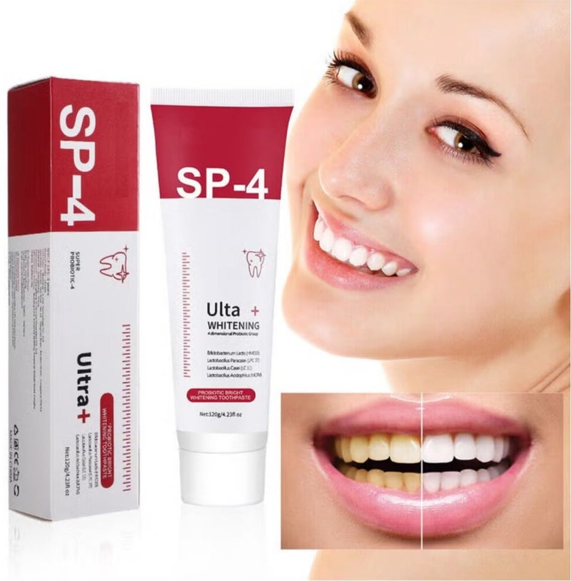 EELHOE Sp4 Fresh Breath Toothpaste, Sp 4 Toothpaste Whitening, SP-4 Whitening Toothpaste, Sp-4 Probiotic Toothpaste for Whitening, Stain-Removing Probiotic Toothpaste, Fresh Breath Toothpaste - Image 2