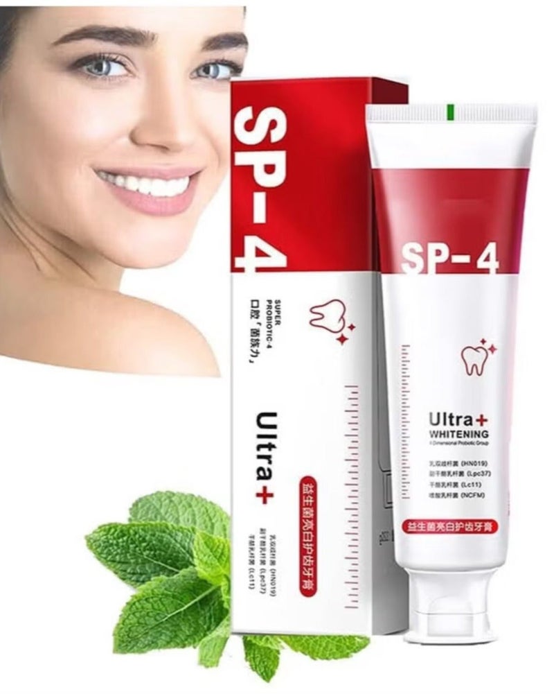 EELHOE Sp4 Fresh Breath Toothpaste, Sp 4 Toothpaste Whitening, SP-4 Whitening Toothpaste, Sp-4 Probiotic Toothpaste for Whitening, Stain-Removing Probiotic Toothpaste, Fresh Breath Toothpaste - Image 5