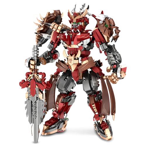 HIGH GODO Hero Mech Building Set, MOC China Mythical Hero Xiang Yu Mech Armor Robot Model Kit, Classic Chinoiserie Mecha Collectible Display Toys Gifts for Kids Adults 12+ (1650PCS) - Image 1