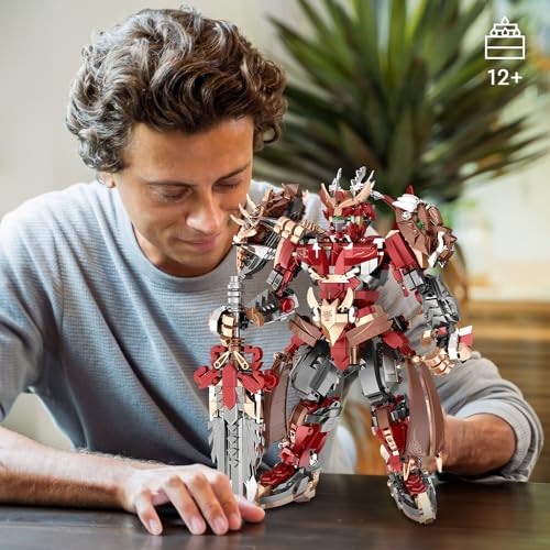 HIGH GODO Hero Mech Building Set, MOC China Mythical Hero Xiang Yu Mech Armor Robot Model Kit, Classic Chinoiserie Mecha Collectible Display Toys Gifts for Kids Adults 12+ (1650PCS) - Image 5