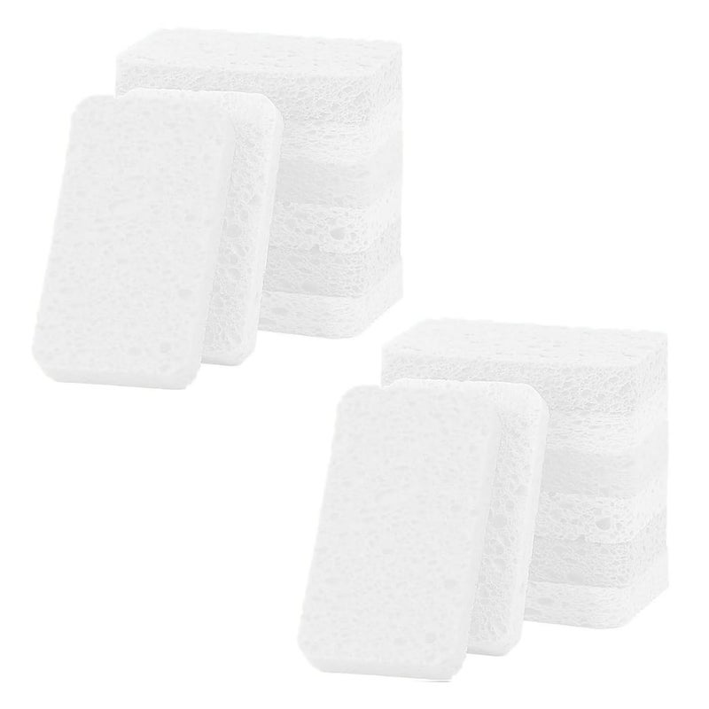 Spunspon 12 Pack NonScratch Scrub Sponges Sponges for Dishes and Washing Dishes Cleaning Sponges for Kitchen Home Bathroom Cars Funny CutOuts DIY for Kids White - Image 2