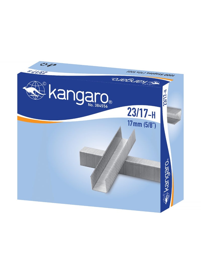 Kangaro 1000-Piece Heavy Duty Staple Pins 23/17 Size - Image 1