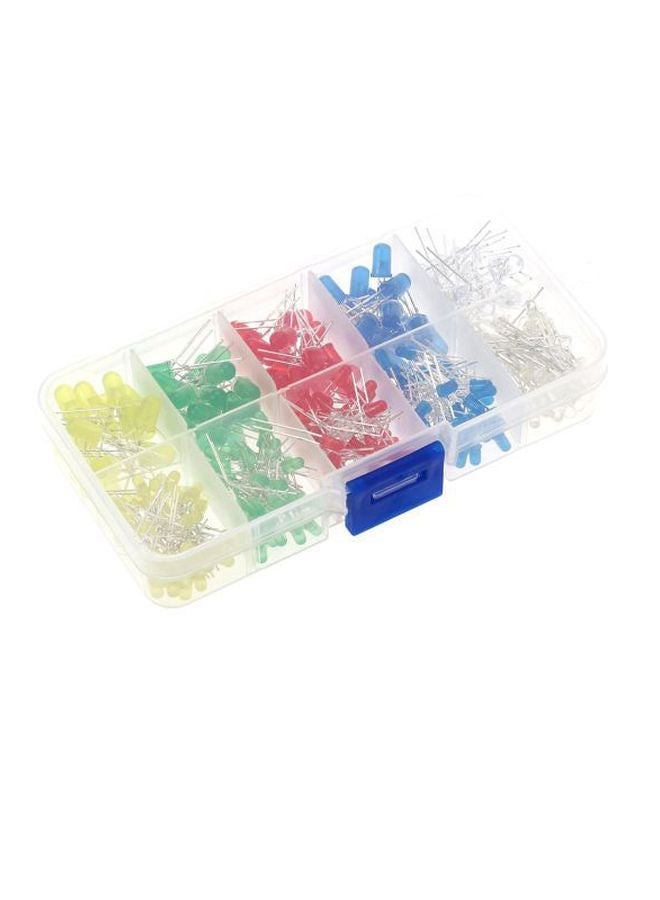 300-Piece 2-Pin Diffused LED Light Emitting Diode Bulb Green/Yellow/Red - Image 3