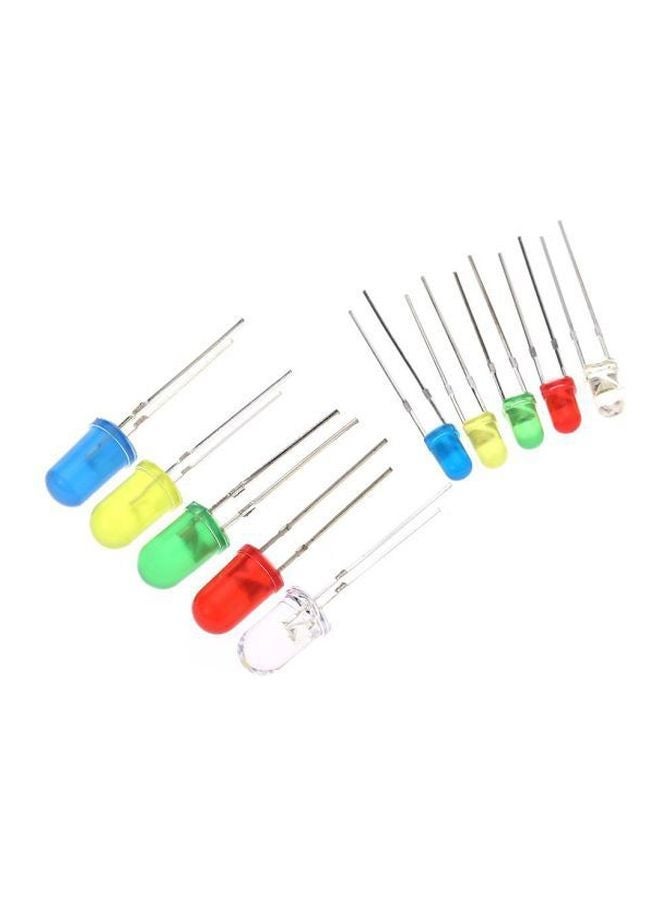 300-Piece 2-Pin Diffused LED Light Emitting Diode Bulb Green/Yellow/Red - Image 2