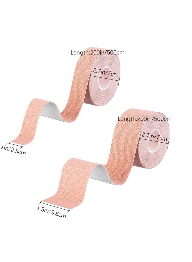 Jolbndcv 2 Rolls Face Tape Facial Myofascial Lift Tape Anti Wrinkle Patches Face Toning Belts Freeze Stickers Neck Lift Tape for Firming And Tightening Skin（2.5cm*5m&3.8cm*5m） - Image 2