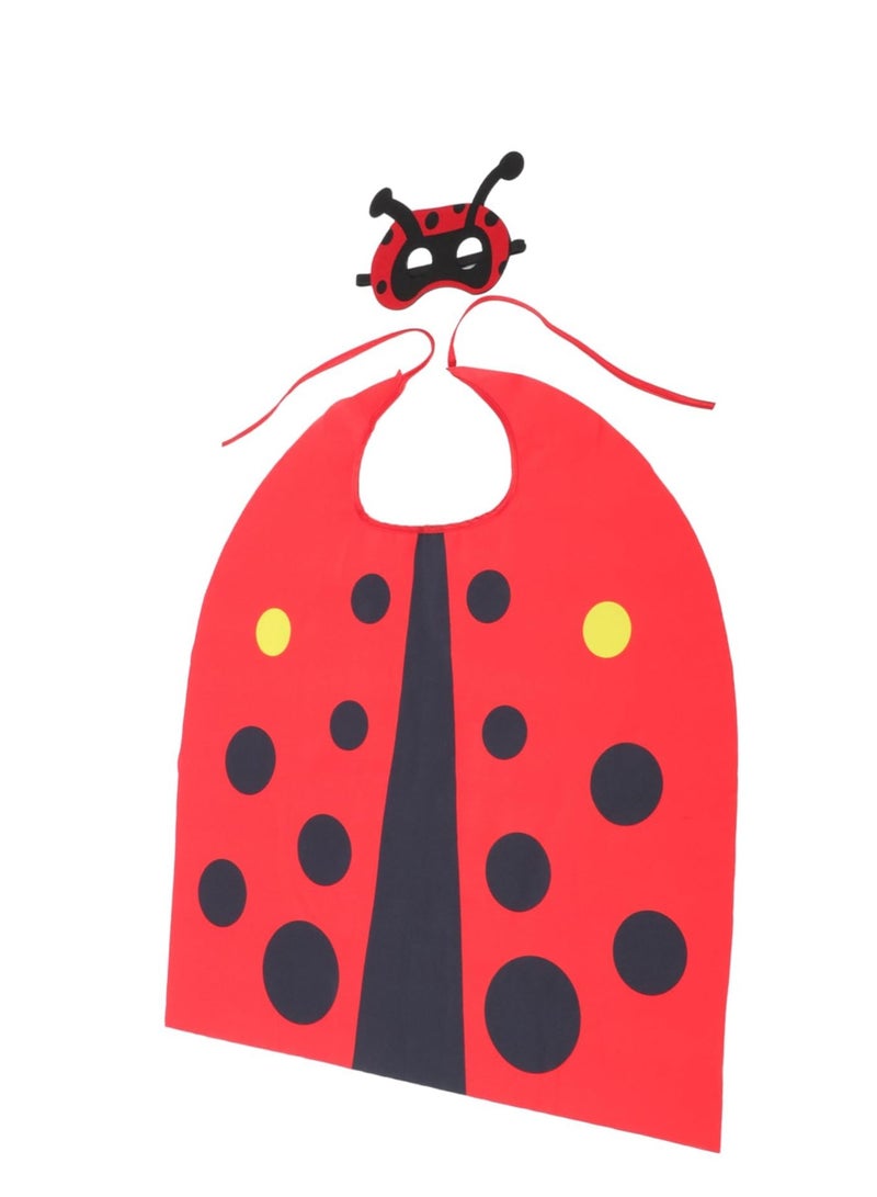 Ladybug Costume Masquerade Mask Costumes Performance Clothes Suit Cloak Clothing Set Props Accessories Child Fabric Jungle Theme Party Supplies Stage