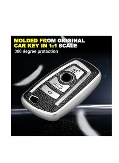 OUYoo OUYoo Suitable for BMW key fob,Advanced soft TPU key box is compatible with X1 X3 X4 X5 X6 1 2 4 5 6 7 M3 M5 M6 GT3 GT5 G30 F10 F15 F16 F20 series smart key,With a key chain.（Green）  - Image 3