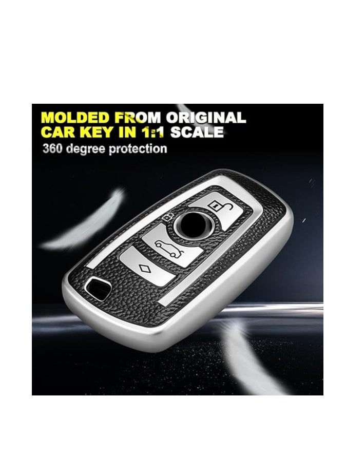 OUYoo - OUYoo Suitable for BMW key fob,Advanced soft TPU key box is compatible with X1 X3 X4 X5 X6 1 2 4 5 6 7 M3 M5 M6 GT3 GT5 G30 F10 F15 F16 F20 series smart key,With a key chain.（Green） - Image 1