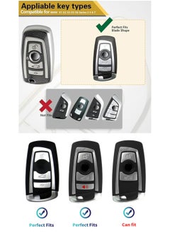 OUYoo OUYoo Suitable for BMW key fob,Advanced soft TPU key box is compatible with X1 X3 X4 X5 X6 1 2 4 5 6 7 M3 M5 M6 GT3 GT5 G30 F10 F15 F16 F20 series smart key,With a key chain.（Green）  - Image 2