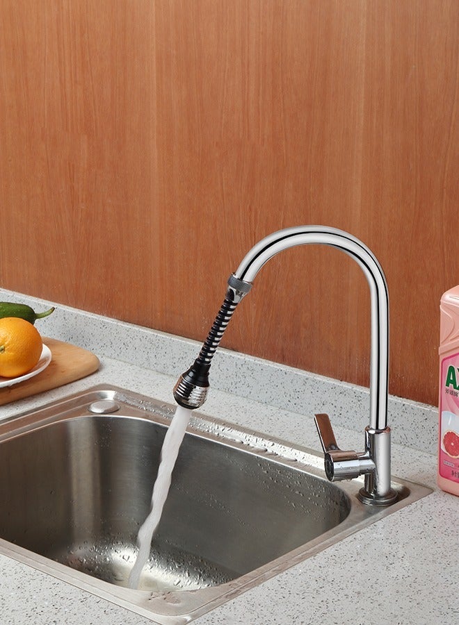 LAWAZIM Faucet Water Spray Nozzle Silver/Black - Flexible 360° Swivel Sink Sprayer with Adjustable Water Pressure and Dual Modes - Ideal for Kitchen and Bathroom Cleaning, Rinsing, and Washing - Image 2