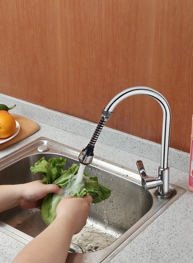 LAWAZIM Faucet Water Spray Nozzle Silver/Black - Flexible 360° Swivel Sink Sprayer with Adjustable Water Pressure and Dual Modes - Ideal for Kitchen and Bathroom Cleaning, Rinsing, and Washing - Image 4