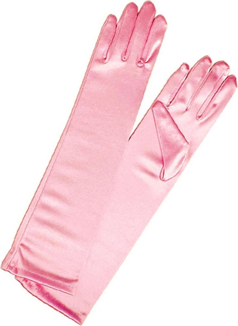 Toyfest Long Shiny Flexible Lycra Gloves 40 cm - 1 Pair - Pink  - Image 3