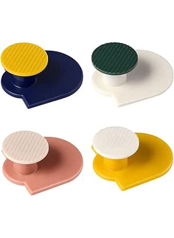 4Pcs Strong Adhesive Wall Hooks No Drill Self Adhesive Clothes Hanger Rack For Bathroom Bedroom Organization - Image 1