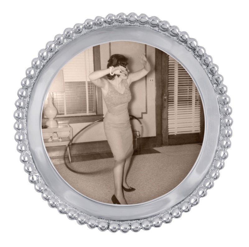 Mariposa Beaded Round Frame - Image 1