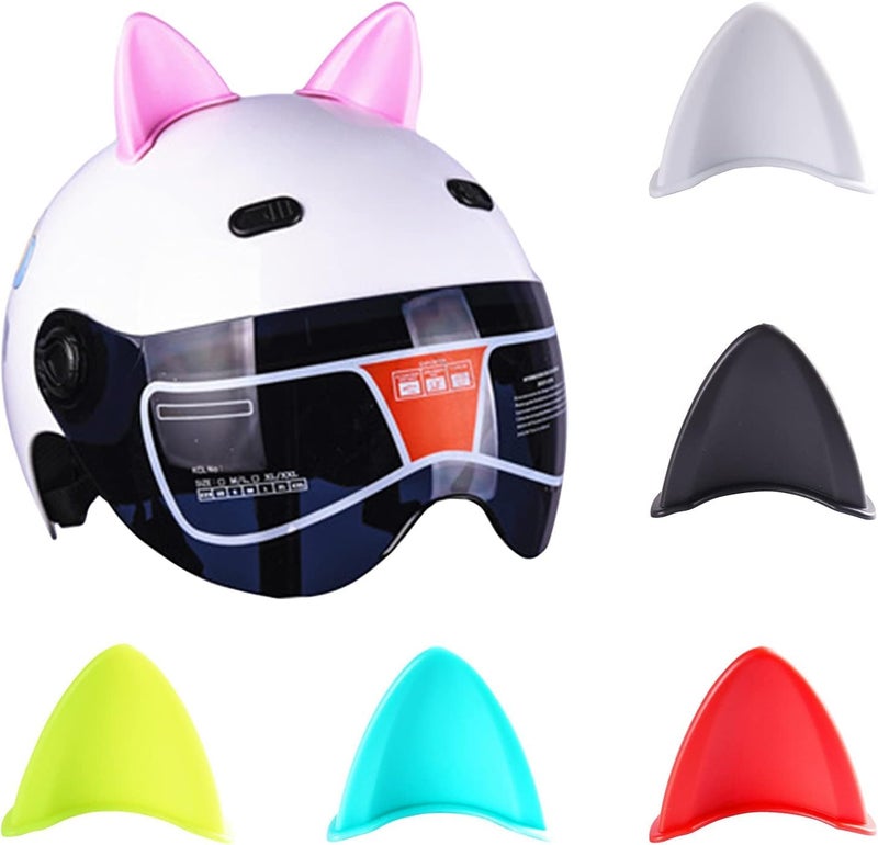 Jowxsx 2Pcs Pink Helmet Decoration Self-Adhesive Helmet Cat Ears Ornament Accessory for Motorcycle Suitable for Cute Girls Helmets - Image 2