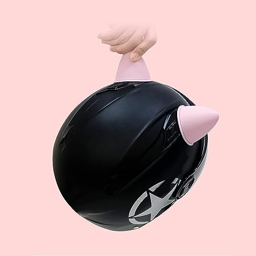 Jowxsx 2Pcs Pink Helmet Decoration Self-Adhesive Helmet Cat Ears Ornament Accessory for Motorcycle Suitable for Cute Girls Helmets - Image 4