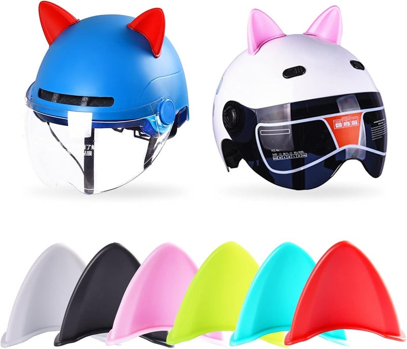 Jowxsx 2Pcs Pink Helmet Decoration Self-Adhesive Helmet Cat Ears Ornament Accessory for Motorcycle Suitable for Cute Girls Helmets - Image 1