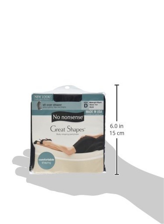 No nonsense womens Great Shapes All Over Shaping Tight pantyhose, Midnight Black, D US - Image 3