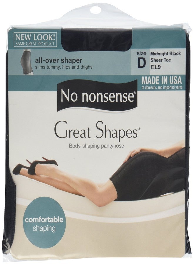 No nonsense womens Great Shapes All Over Shaping Tight pantyhose, Midnight Black, D US - Image 1