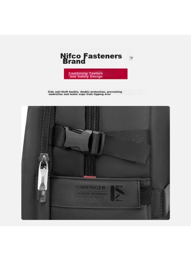 فيجنر Wenger Swiss Army Knife حقيبة كمبيوتر محمول مقاس 15.6 بوصة، حقيبة ظهر أعمال للرجال والنساء، أنيقة 612654b - Image 3