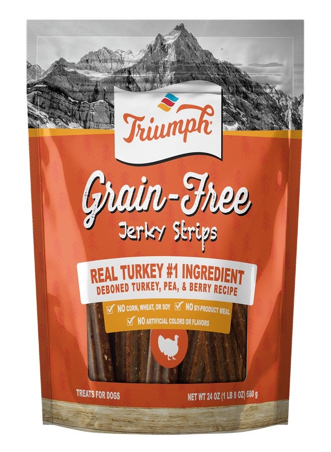 Triumph Free Spirit Grain Free Turkey, Vegetable & Cranberry Recipe Jerky Bites Dog Treats | 24 oz - Image 1