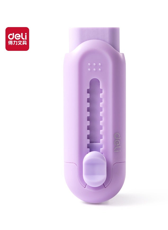 Deli ممحاة قابلة للسحب ذاتية التنظيف Deli VP400 مع نواة قابلة للاستبدال - مقبض منحني للأطفال (77 مم) - بنفسجي - Image 1