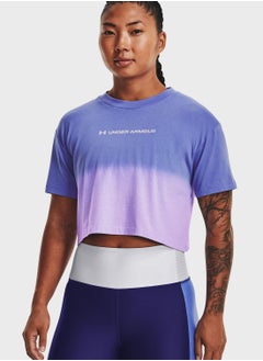 Logo Dip Dye Cropped Top